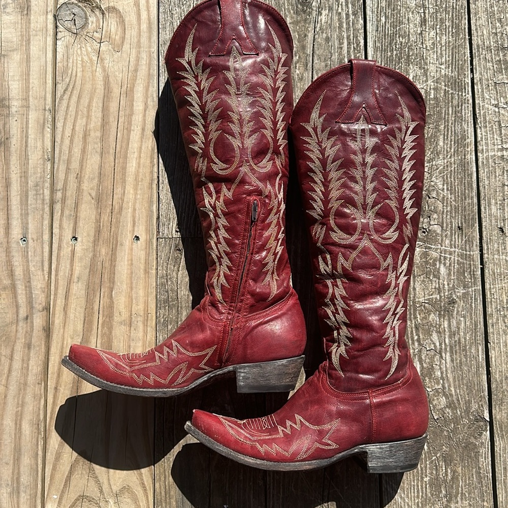 Old Gringo red Mayra cowgirl boots tall